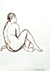Sitting woman (back view). 2005.